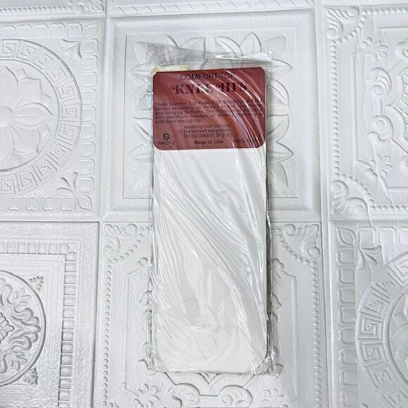 Vintage Comfort Top Knee‎ Hi's WHITE Size 8 1/2-11 2 Pairs USA MADE - Picture 2 of 5